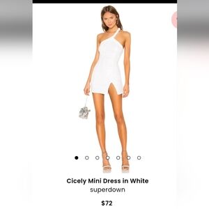 Superdown White sequin dress
